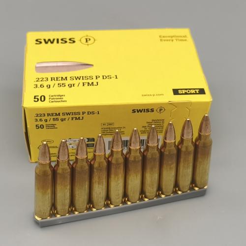 Swiss P DS-1 .223Rem 55gr VM 500er auf Ladestreifen