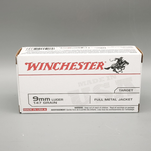 Winchester 9mm Luger 147gr. FMJ FP Subsonic 50 Stück Staffelpreise!!!