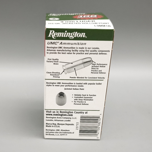 Remington 9mm Luger 115gr. JHP 100 Stück Staffelpreise!!!